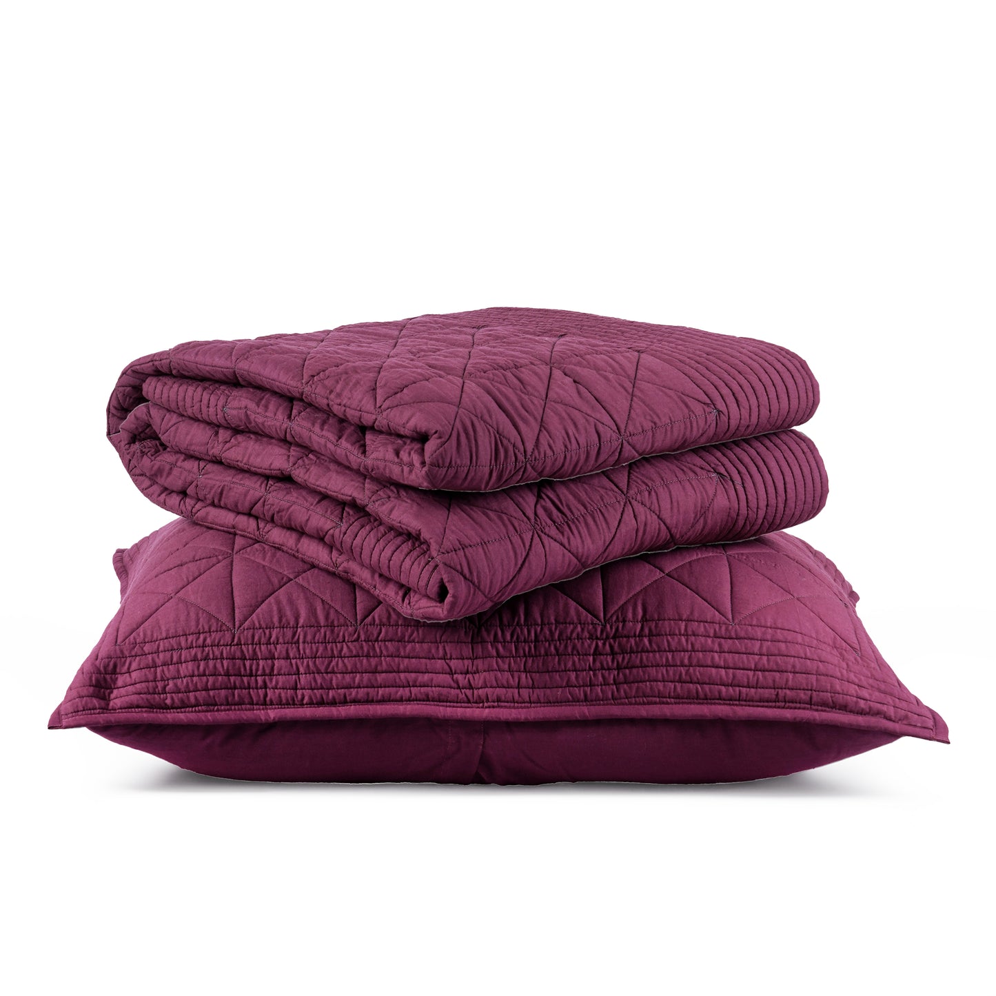 PLUM cotton Quilt bed set, Sizes available