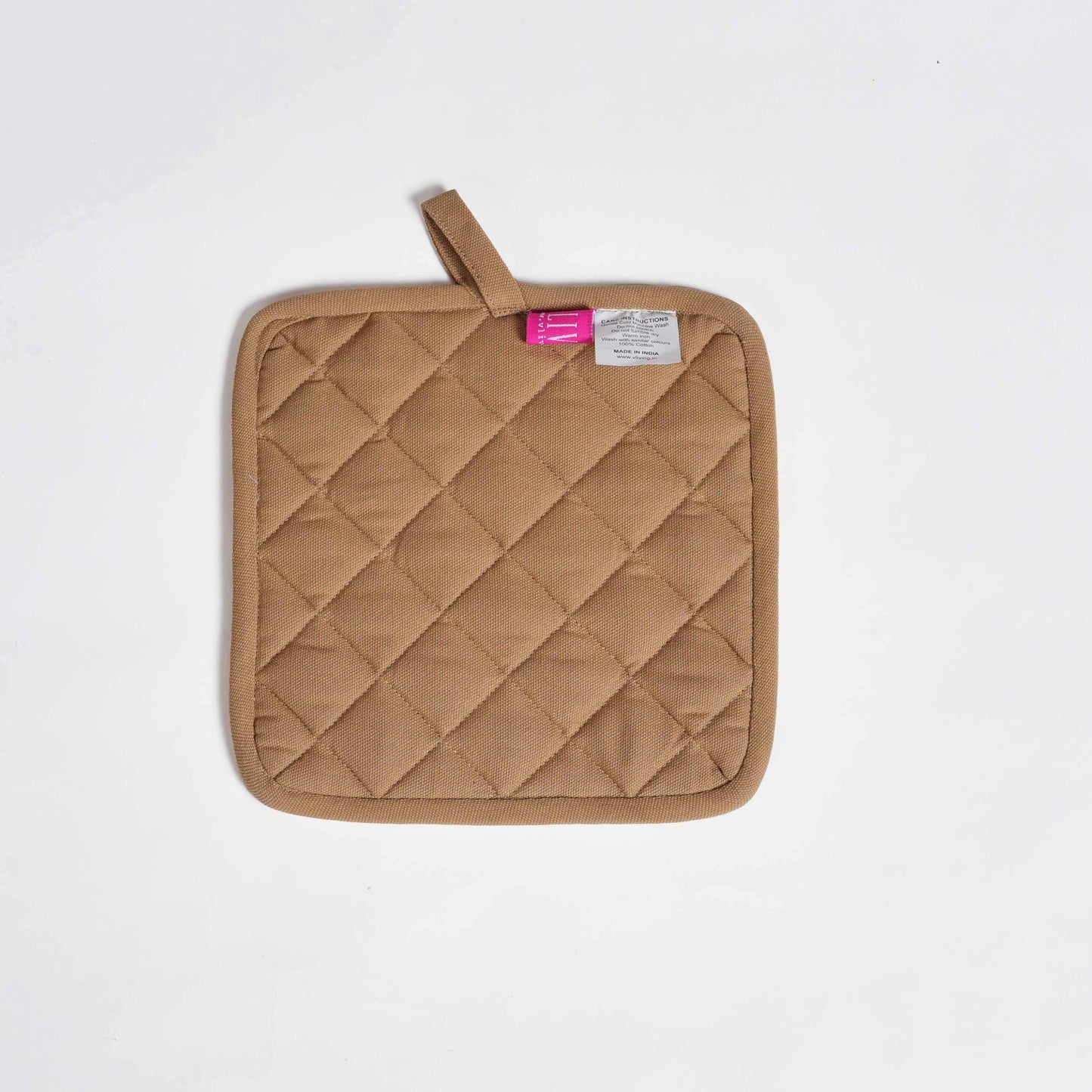 Ikat Beige quilted oven mitt, quilted potholder, kitchen accessory, pure cotton- Available in Sets