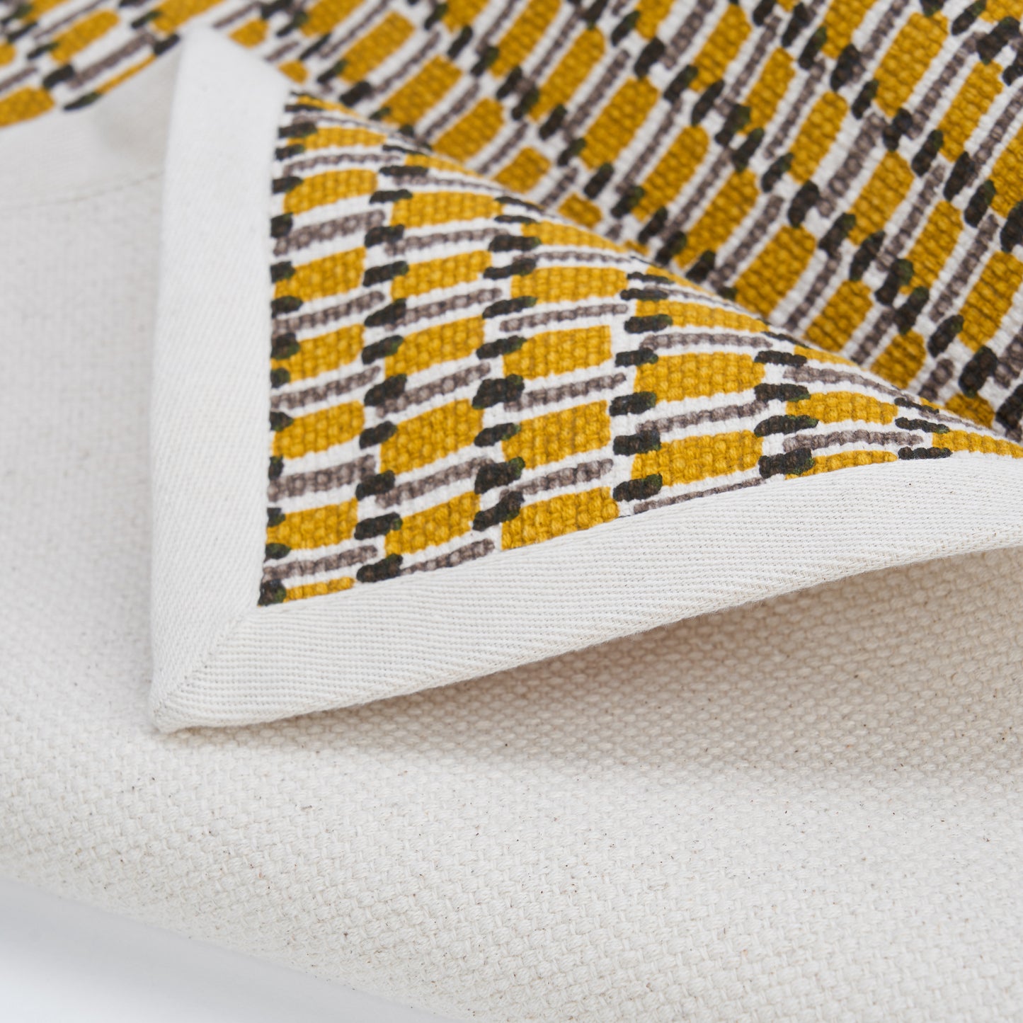 MODERN RETRO - Mustard weave texture print, 100% cotton dhuerrie, sizes available