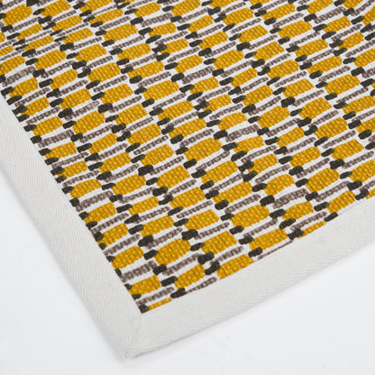 MODERN RETRO - Mustard weave texture print, 100% cotton dhuerrie, sizes available