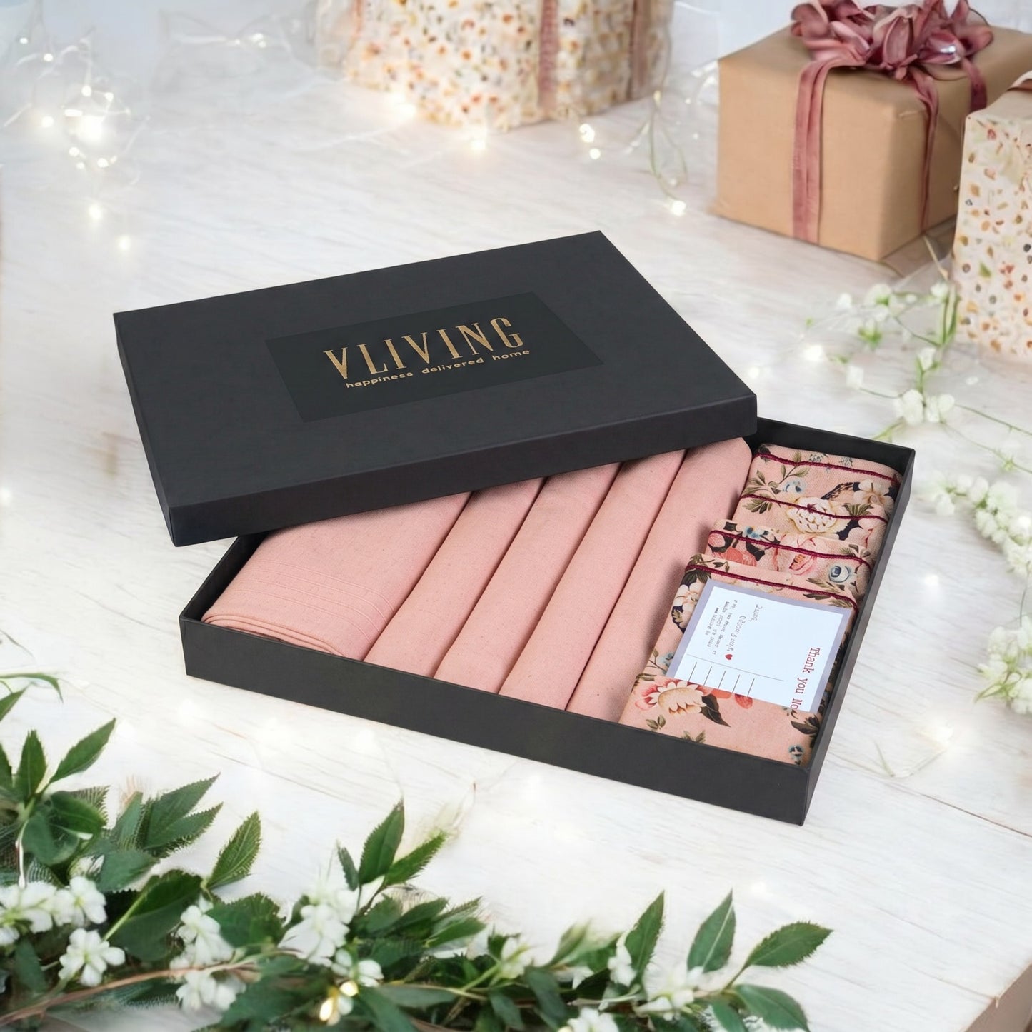 TABLE LINEN GIFT PACK - AMOUR collection - 3 colour option available - Vliving