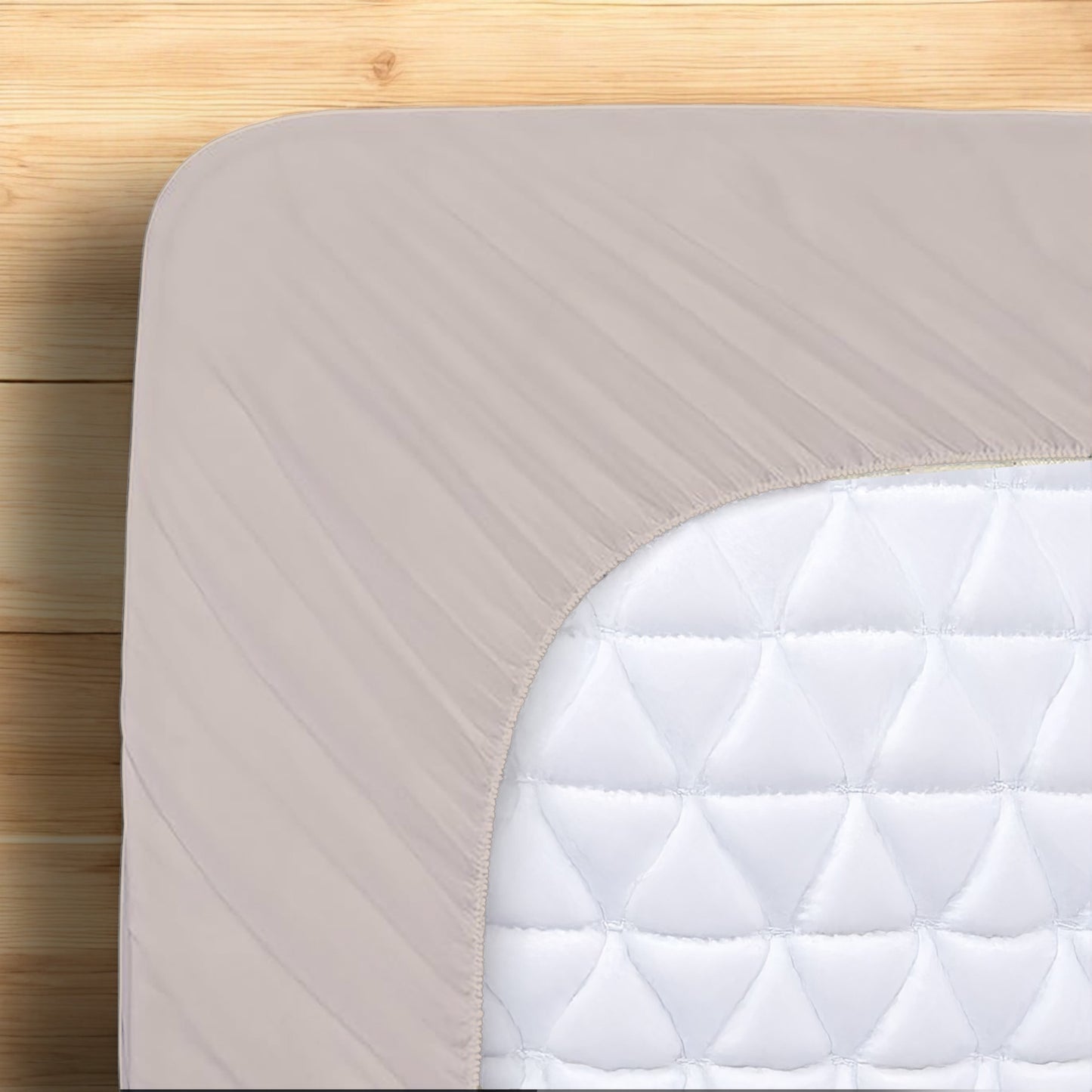 CONCRETE GREY - 300TC fitted sheet set, premium pure cotton