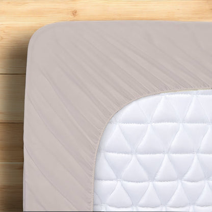 CONCRETE GREY - 300TC fitted sheet set, premium pure cotton