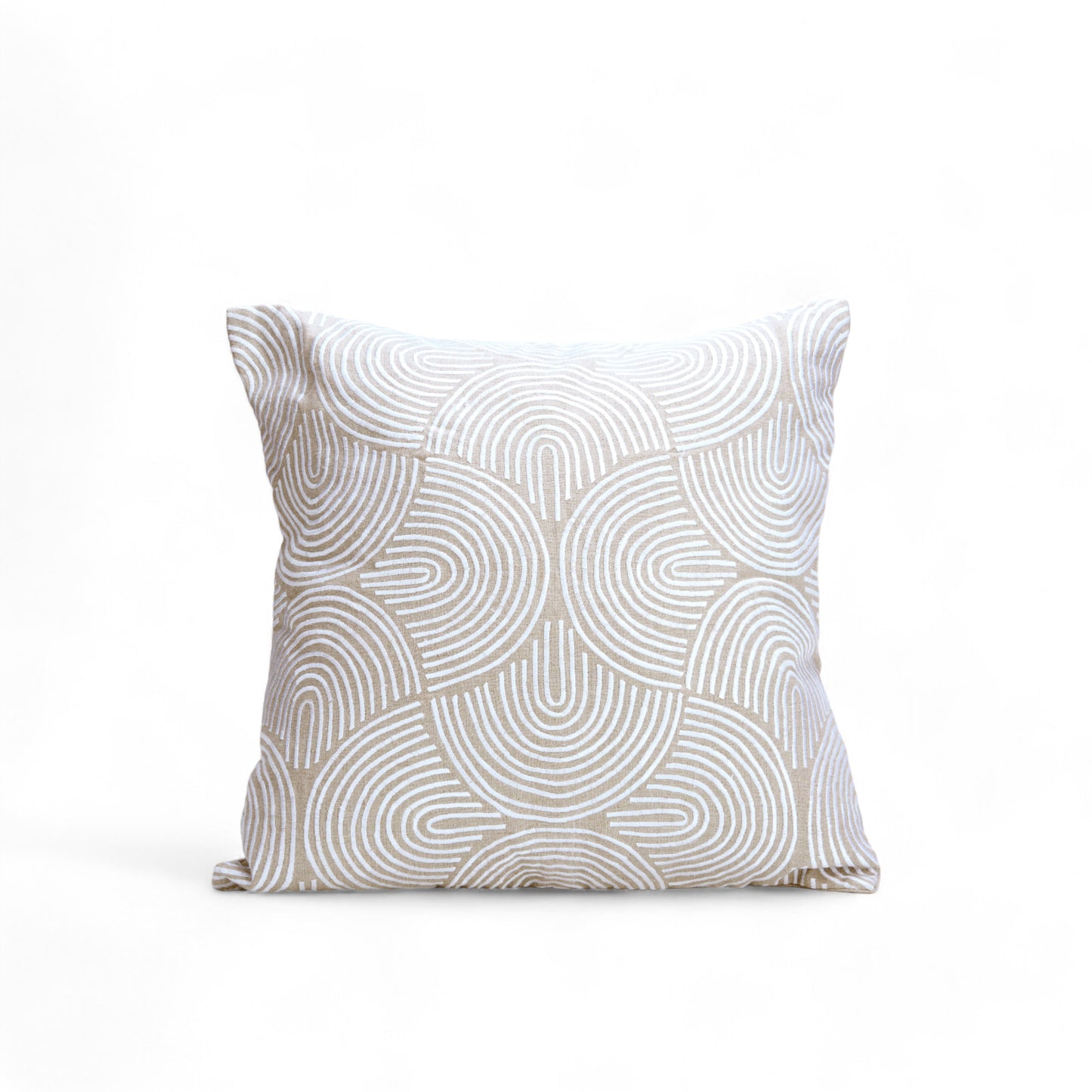 Christmas Linen pillow cover, modern retro pattern embroidered in white, sizes available