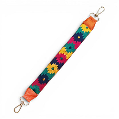Faux Silk Quilted Hobo Bag | Tangerine | Hand Embroidered Handle | 3 Handle Sizes