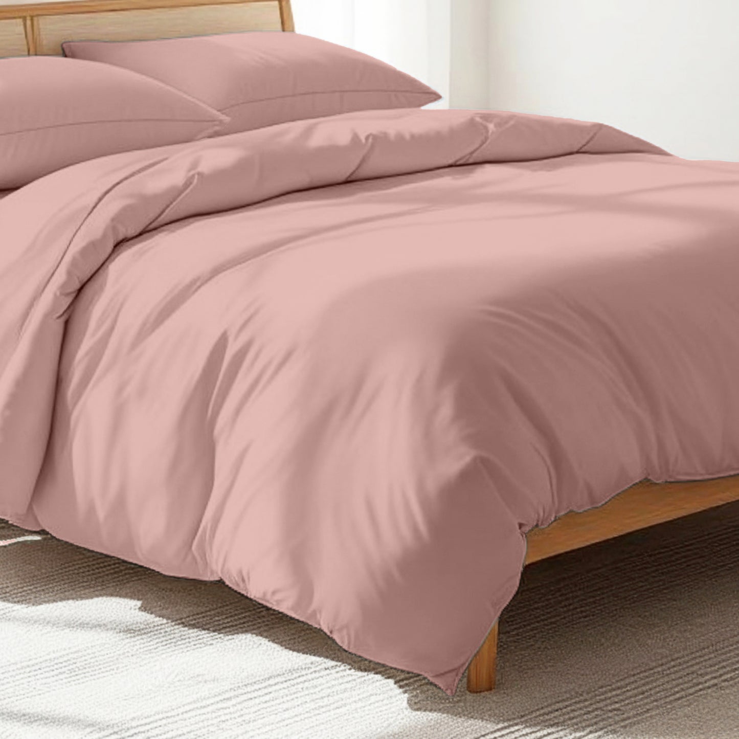 OLD ROSE - 300TC Duvet cover, premium cotton satin