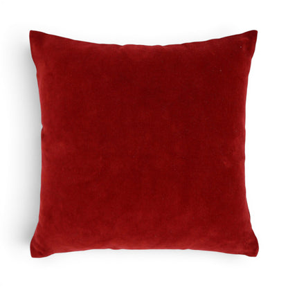 Christmas Linen Pillow Cover – Snowflake Velvet Appliqué & Cowrie Shell Cushion Cover