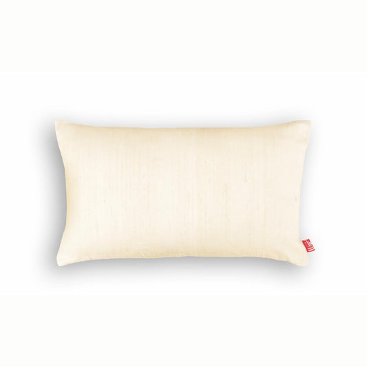 Off white solid pure silk pillow cover, sizes available