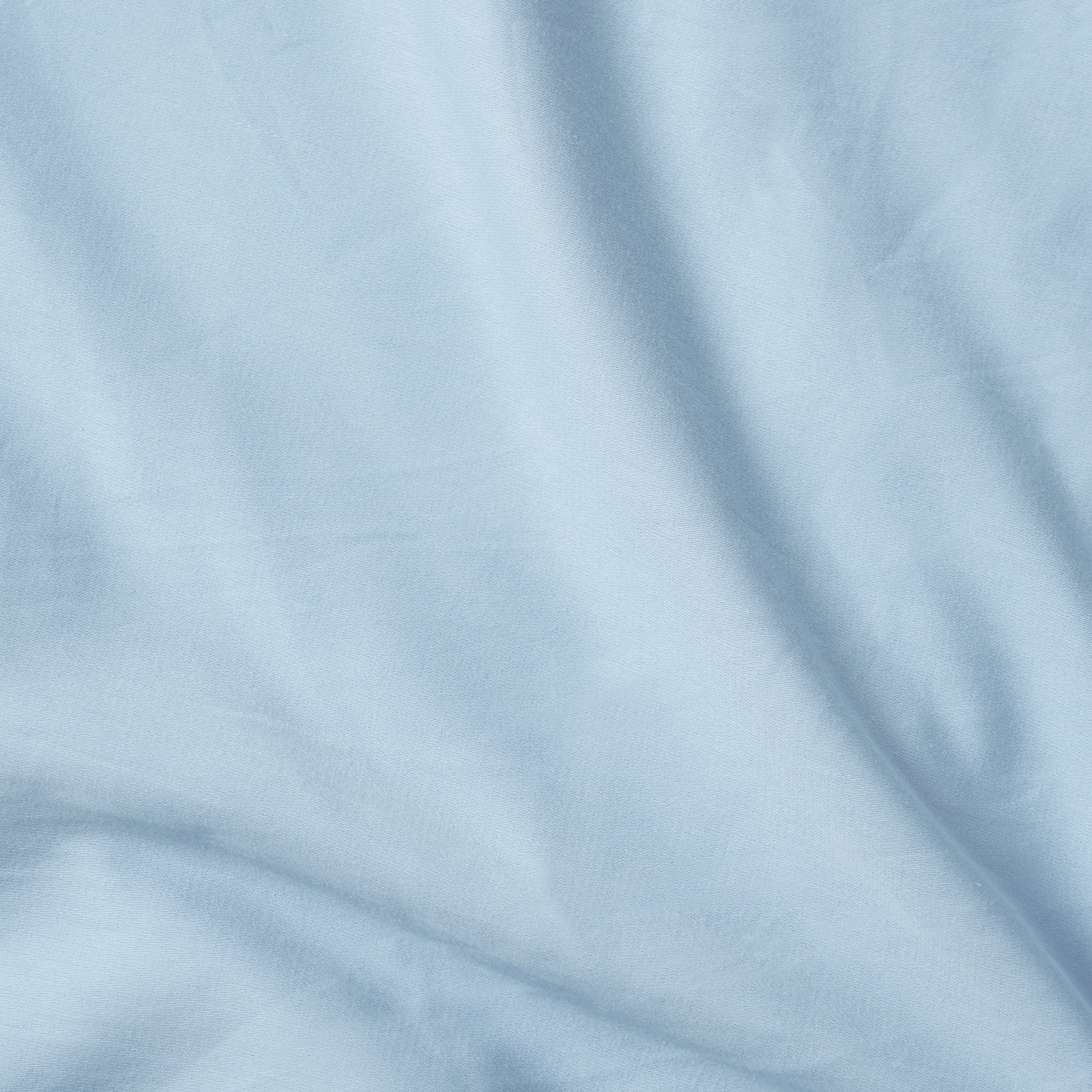 SKY BLUE 300TC flat sheet set, premium pure cotton satin - Vliving