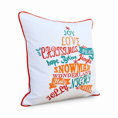 Christmas pillow cover, Star, geometrical, embroidered cushion cover