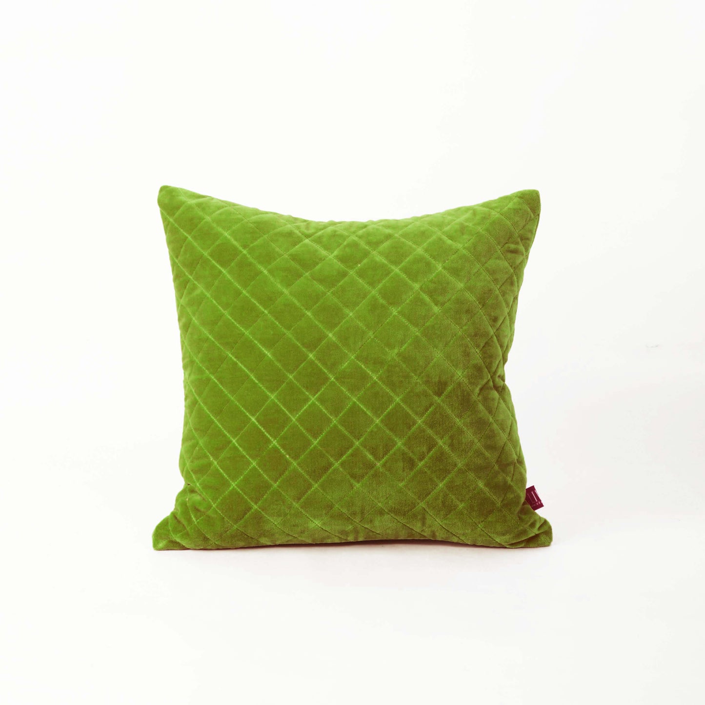 Lush GREEN Quilted velvet pillow cover, solid colour throw pillow, colours and sizes available