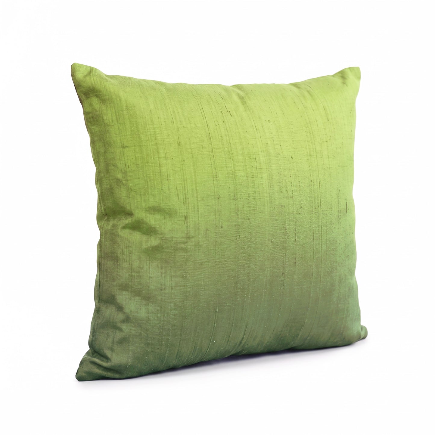 Spring Green Pure Dupioni Silk Cushion Cover | Reversible | Concealed Zip | 3 Sizes