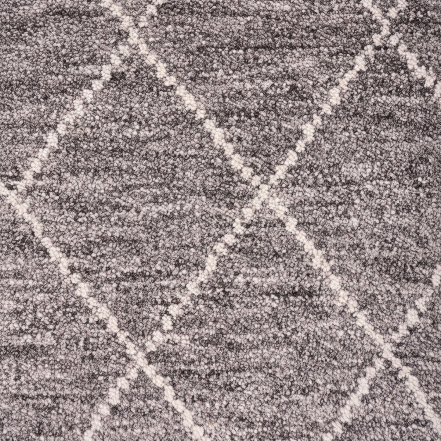 GREY and Off White Moroccan Hand Tufted Wool Blend Rug - Vliving