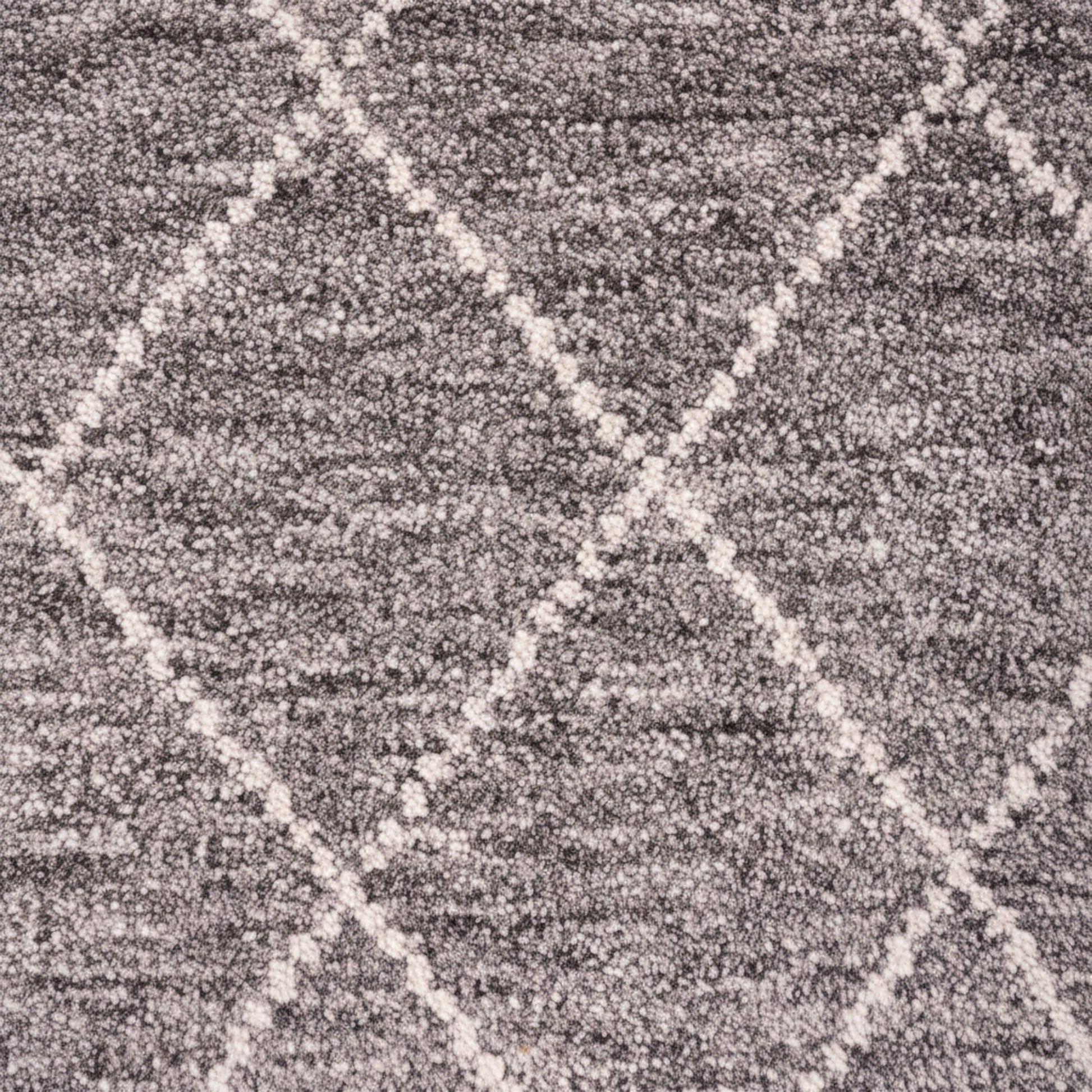 GREY and Off White Moroccan Hand Tufted Wool Blend Rug - Vliving