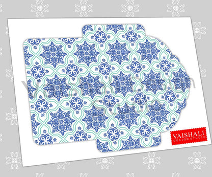 Envelope printables, tile pattern, template size 5.7"X3.7"