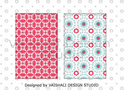 Envelope printables, arabesque pattern, template size 5.7"X3.7"