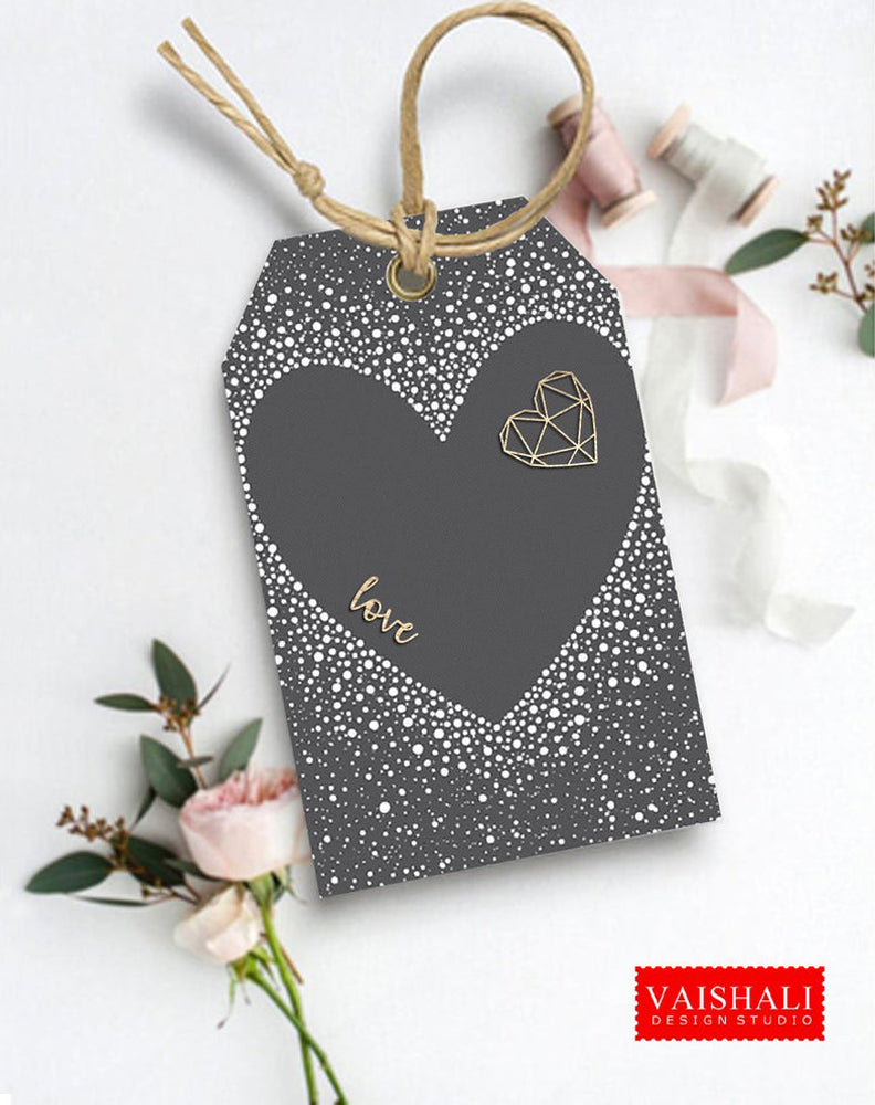Valentine Gift Tags, Geometrical, Digital Print Download