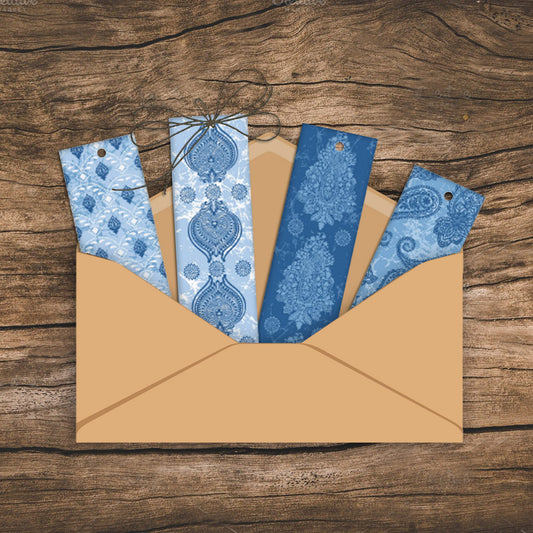 Bookmarks with batik pattern, digital downloads, 1.6"X 6.3"