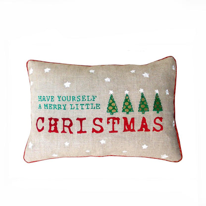Christmas merry christmas cushion cover, linen pillow cover