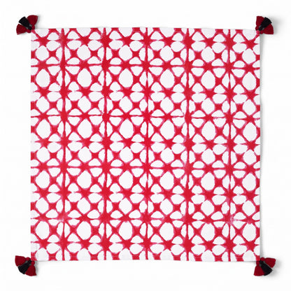 Prism Red Tie Dye Cotton Table Napkin | 18 × 18 inches | Set of 4 or 6