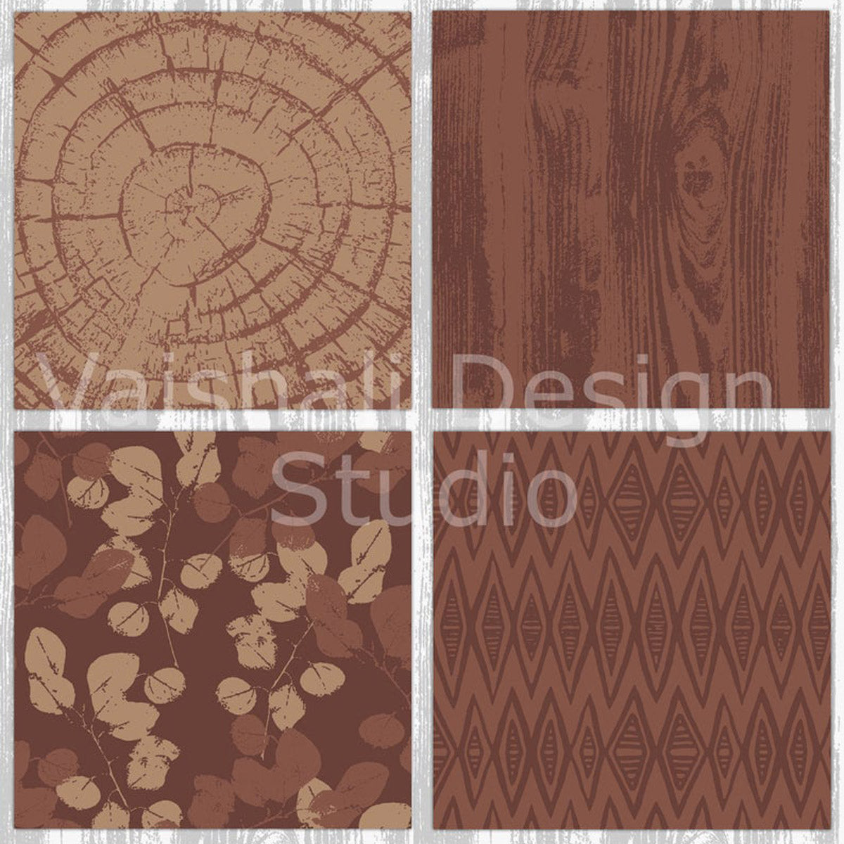 Wooden texture, printable coasters, set of 4 designs, 3.8"X3.8"