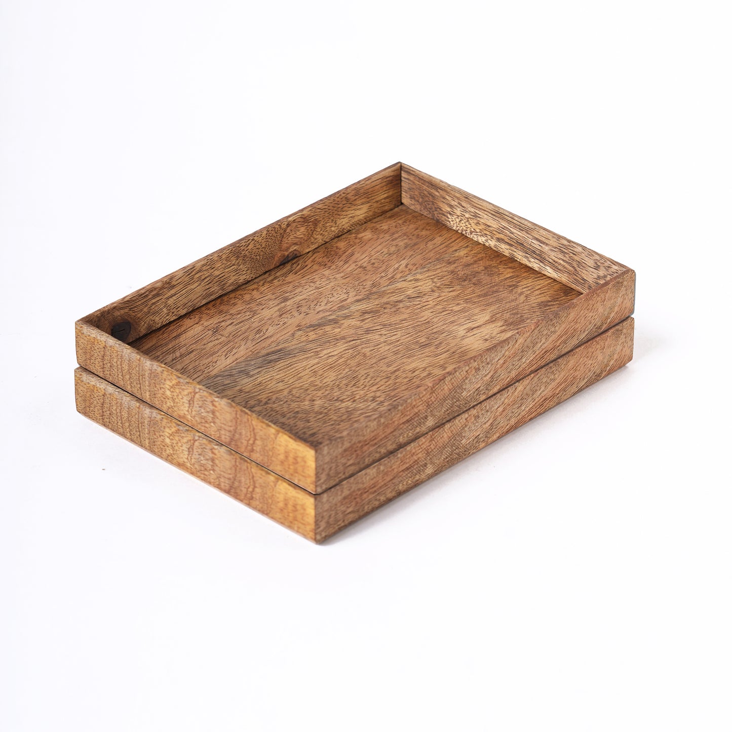 Small rustic mango wood tray - size 5X7 inches