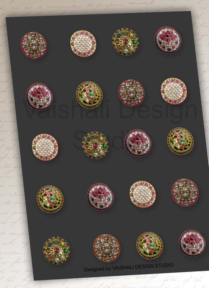 Maharaja jewels round pendants, digital downloads, 30mm diameter