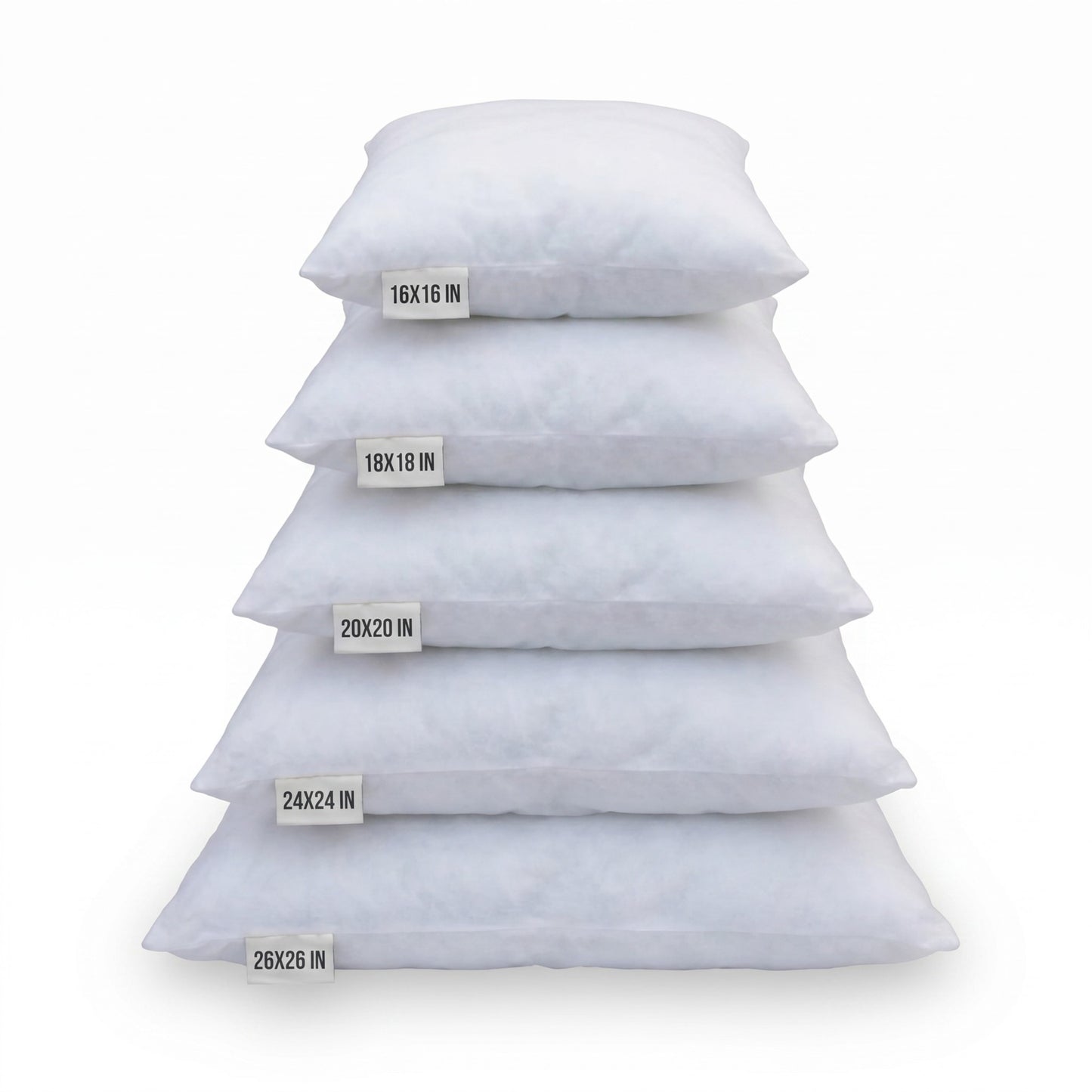 Square Pillow Insert – Polyfibre Filling | Polypropylene Cover | 5 Sizes