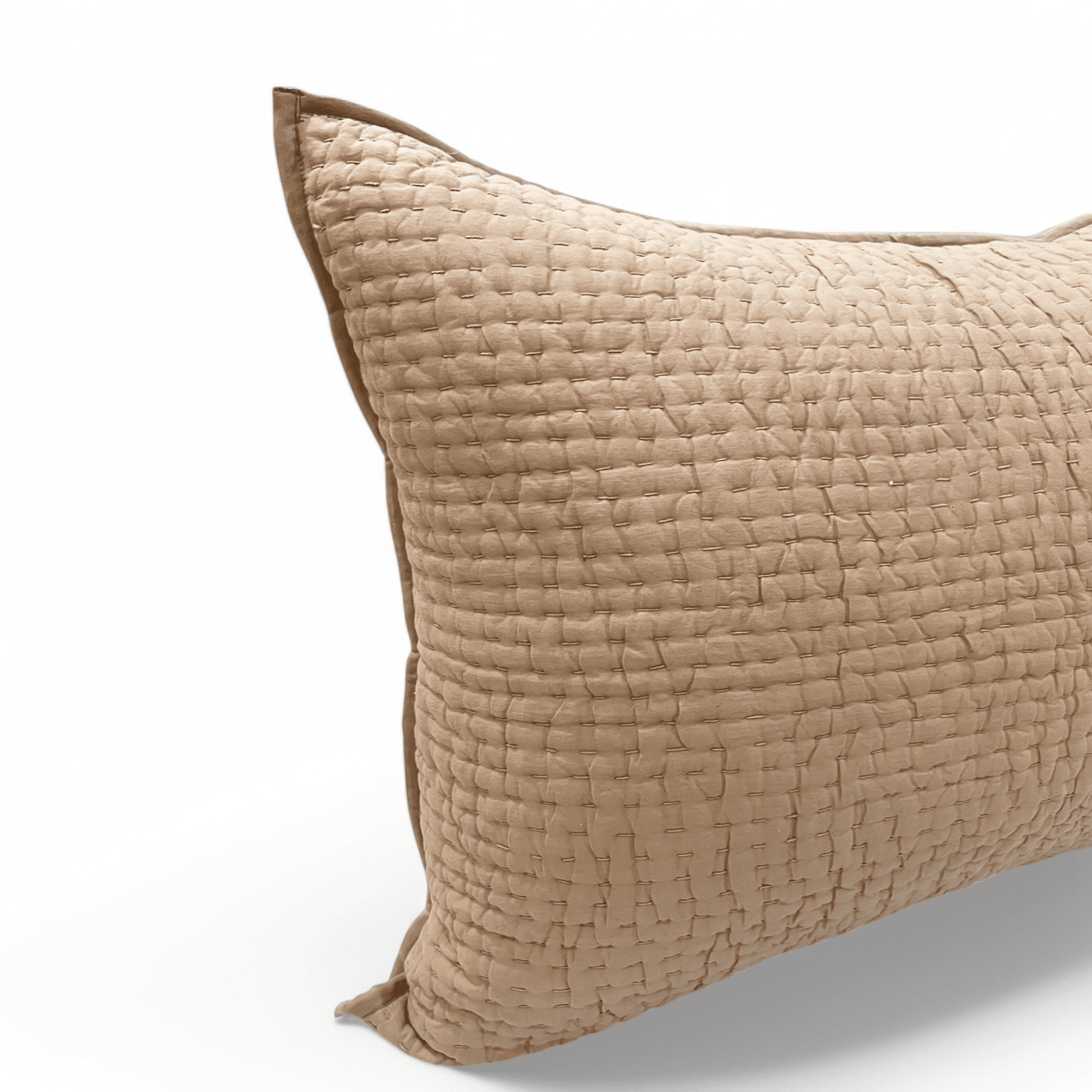 FAWN / BEIGE colour kantha Quilted bed sets, Sizes available