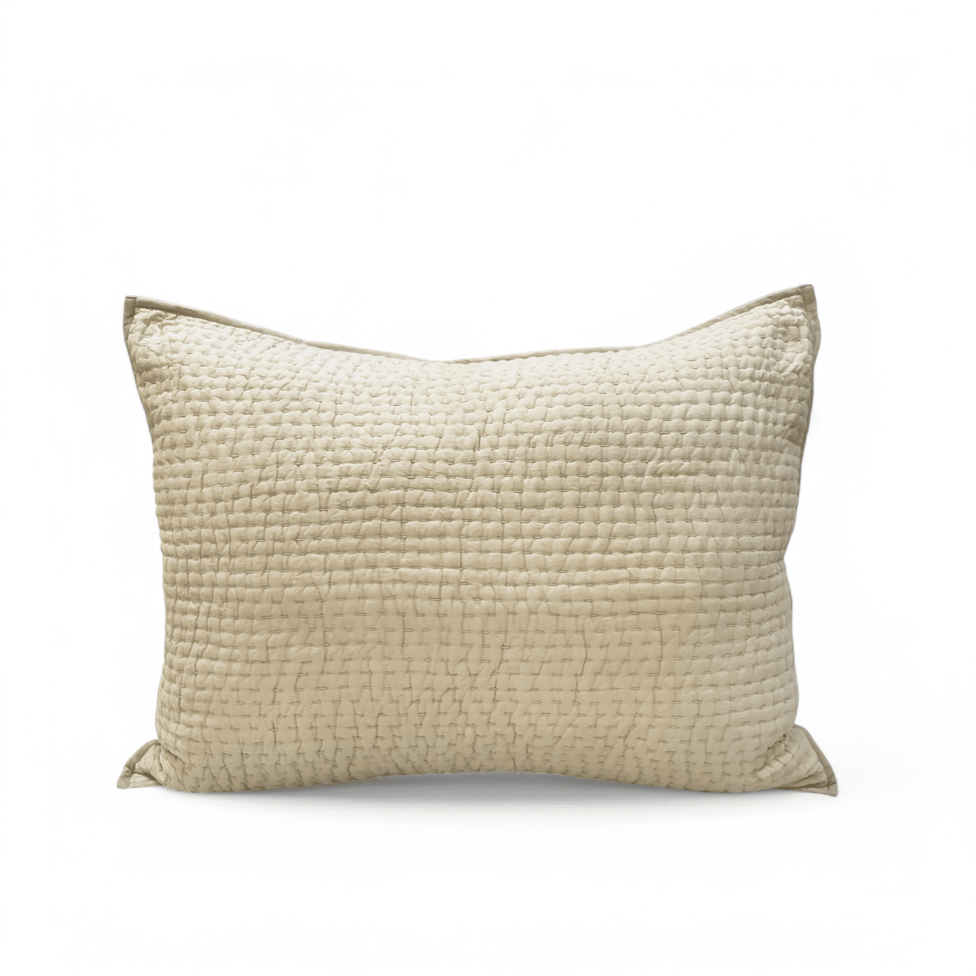 SANDSTONE colour handmade Kantha cotton Quilted bed set, Sizes available