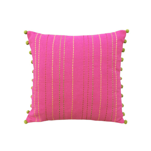 Stylized Solid - Pink rice stitch Cushion Cover