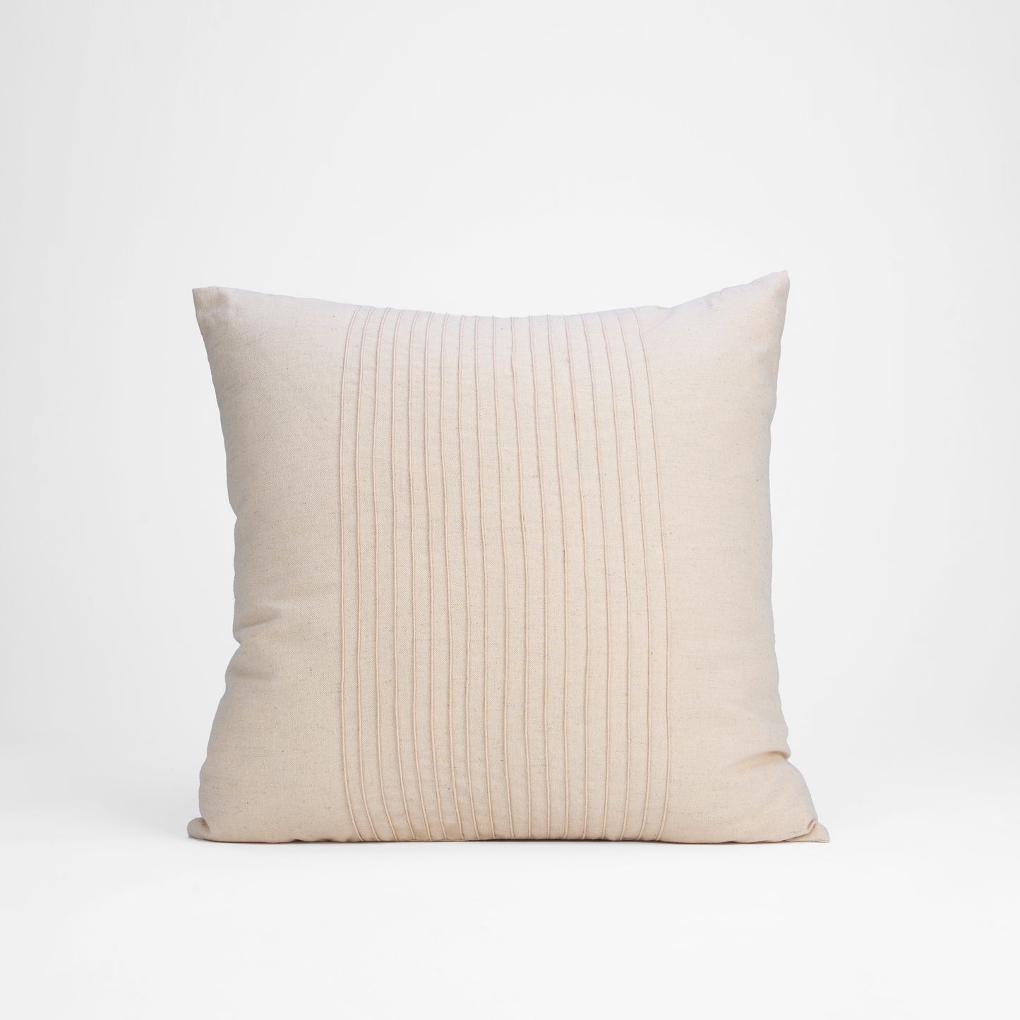 AMOUR - Solid Beige Linen Pillow cover with pin tucks, sizes available