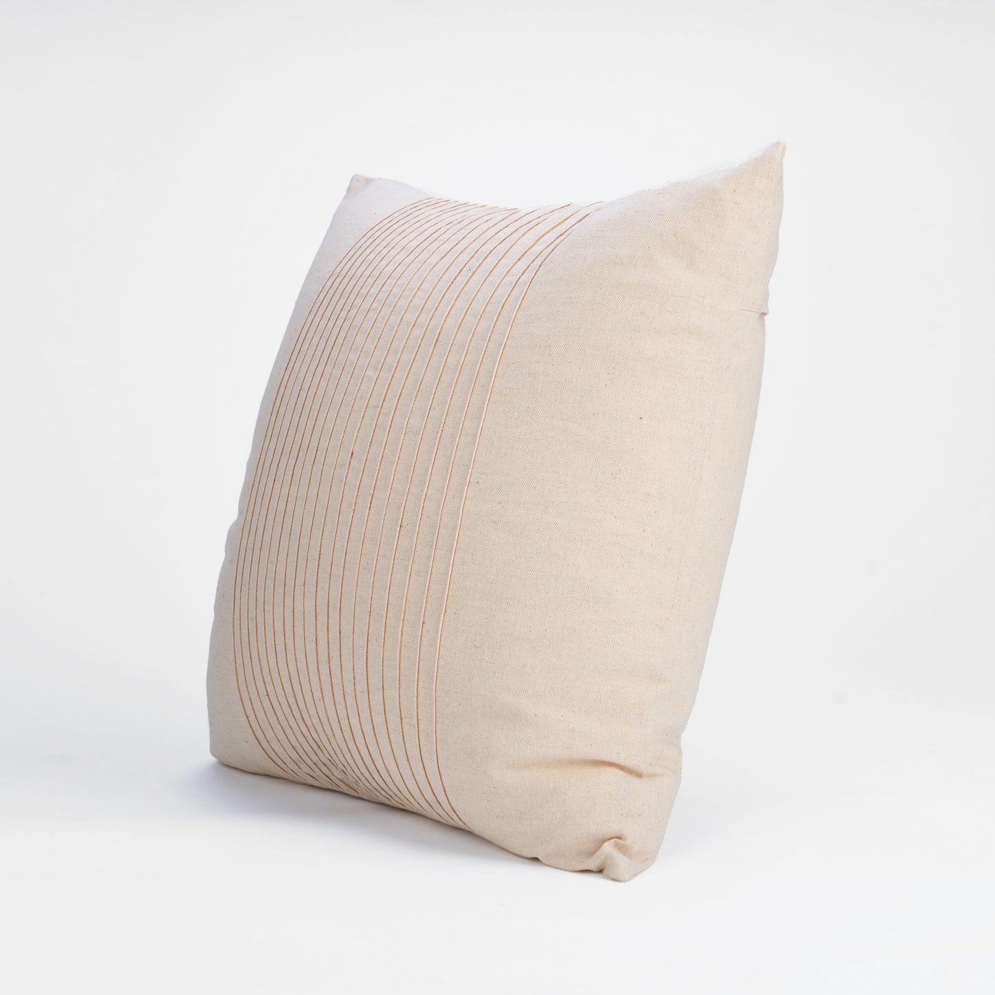 AMOUR - Solid Beige Linen Pillow cover with pin tucks, sizes available