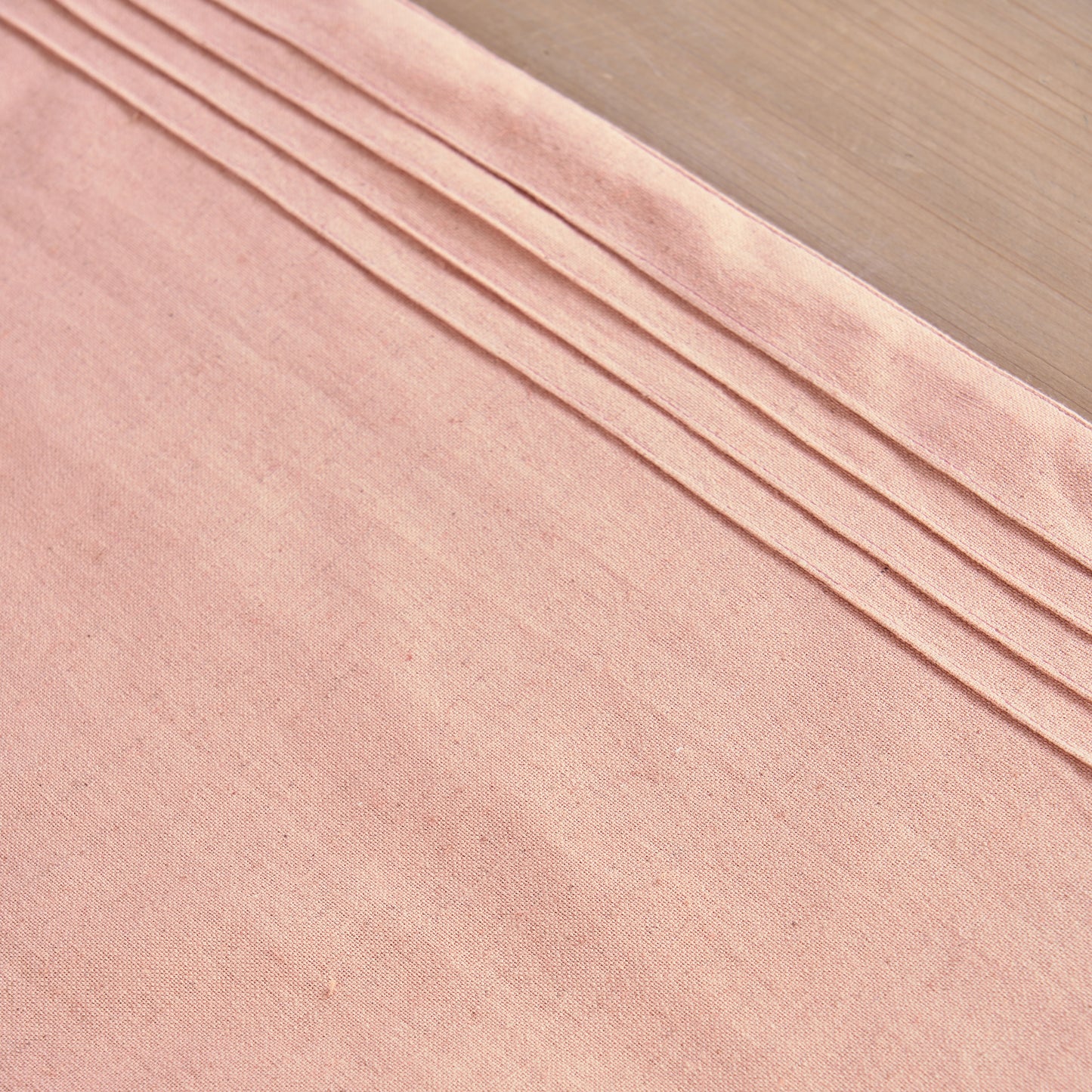 AMOUR - Solid Blush linen cotton table runner with pintuck border, sizes available