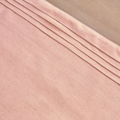 AMOUR - Solid Blush linen cotton table runner with pintuck border, sizes available