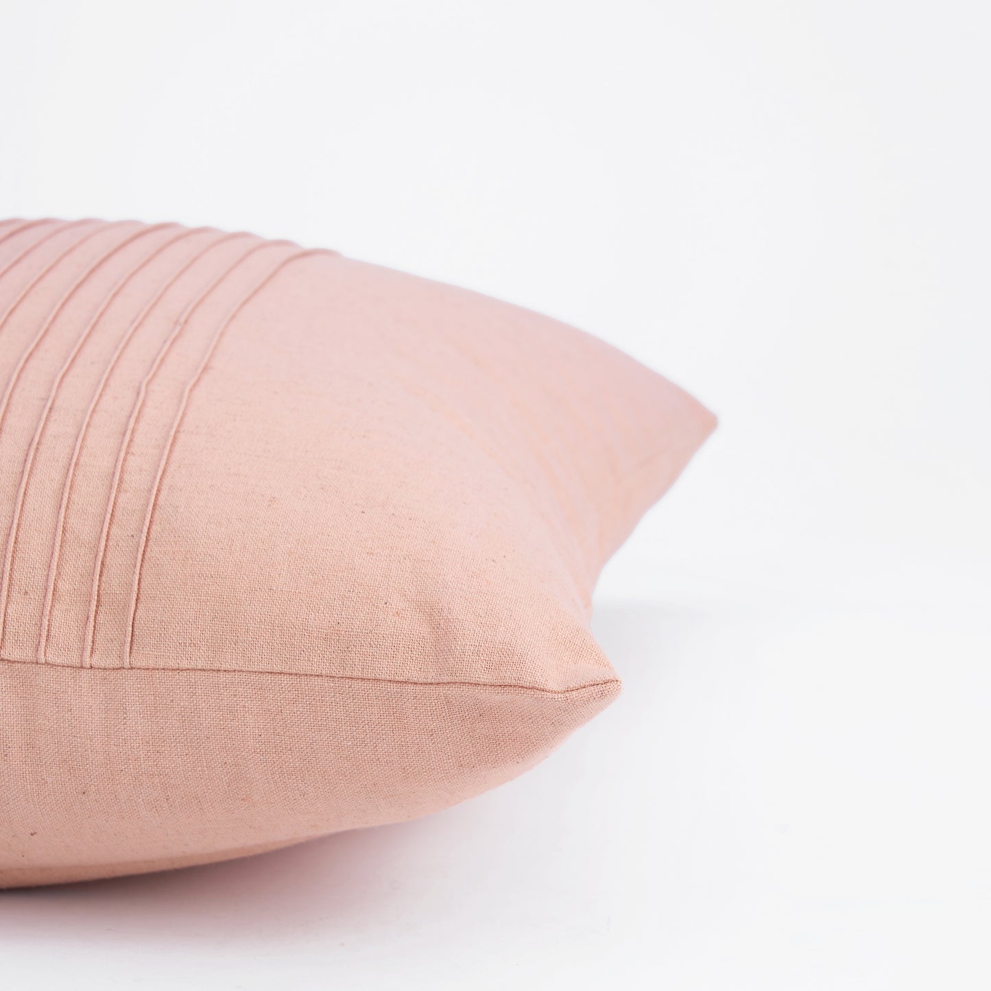 AMOUR - Solid Blush Linen Pillow cover with pin tucks, sizes available