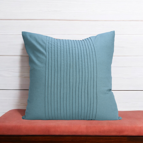 AMOUR - Solid Duck Egg Linen Pillow cover with pin tucks, sizes available