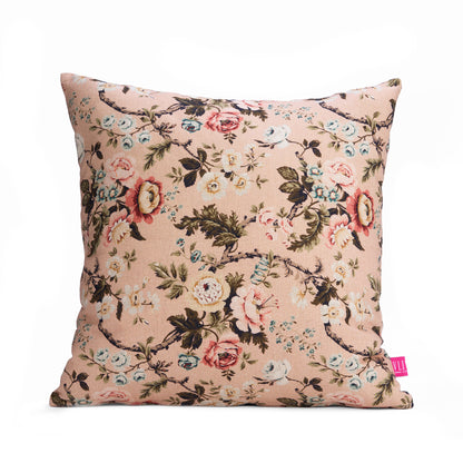 AMOUR - Blush Rose Print Linen Bed runner set - King / Queen / Twin Size