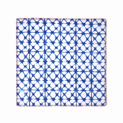 Prism Blue Tie Dye Cotton Table Napkin | 18 × 18 inches | Set of 4 or 6