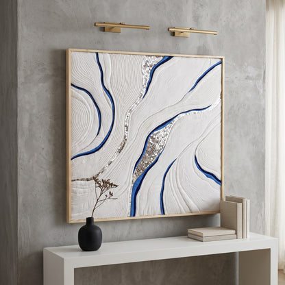 SNOWMELT - Quilted Textile Wall Art | 2 Sizes | Unframed