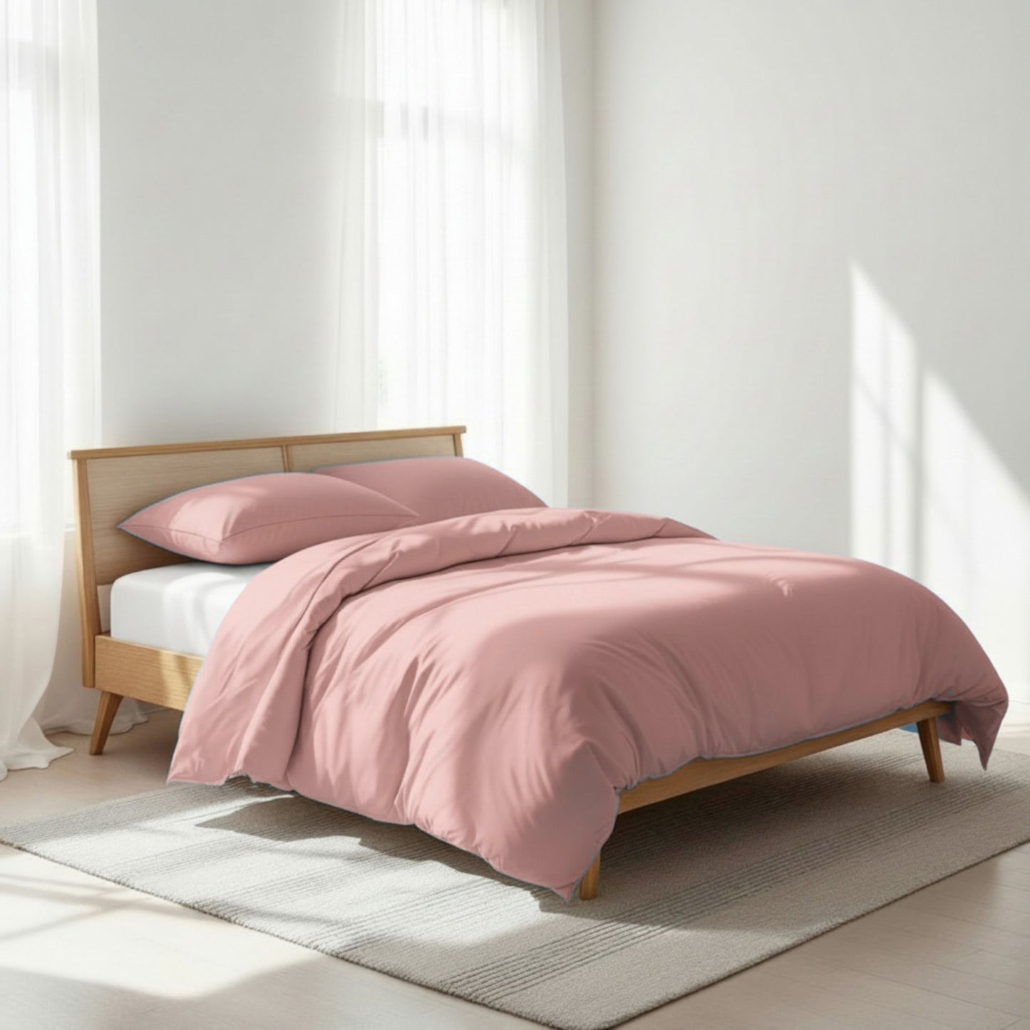 OLD ROSE - 300TC Duvet cover, premium cotton satin