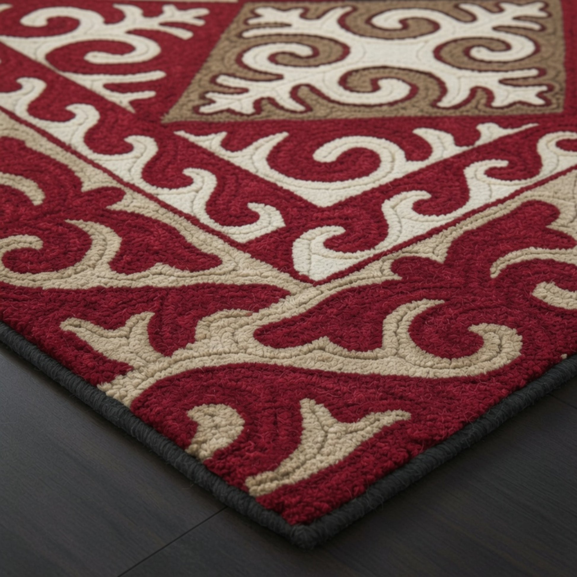 Shyrdak Hand Tufted Wool Viscose Blend Carpet - Vliving