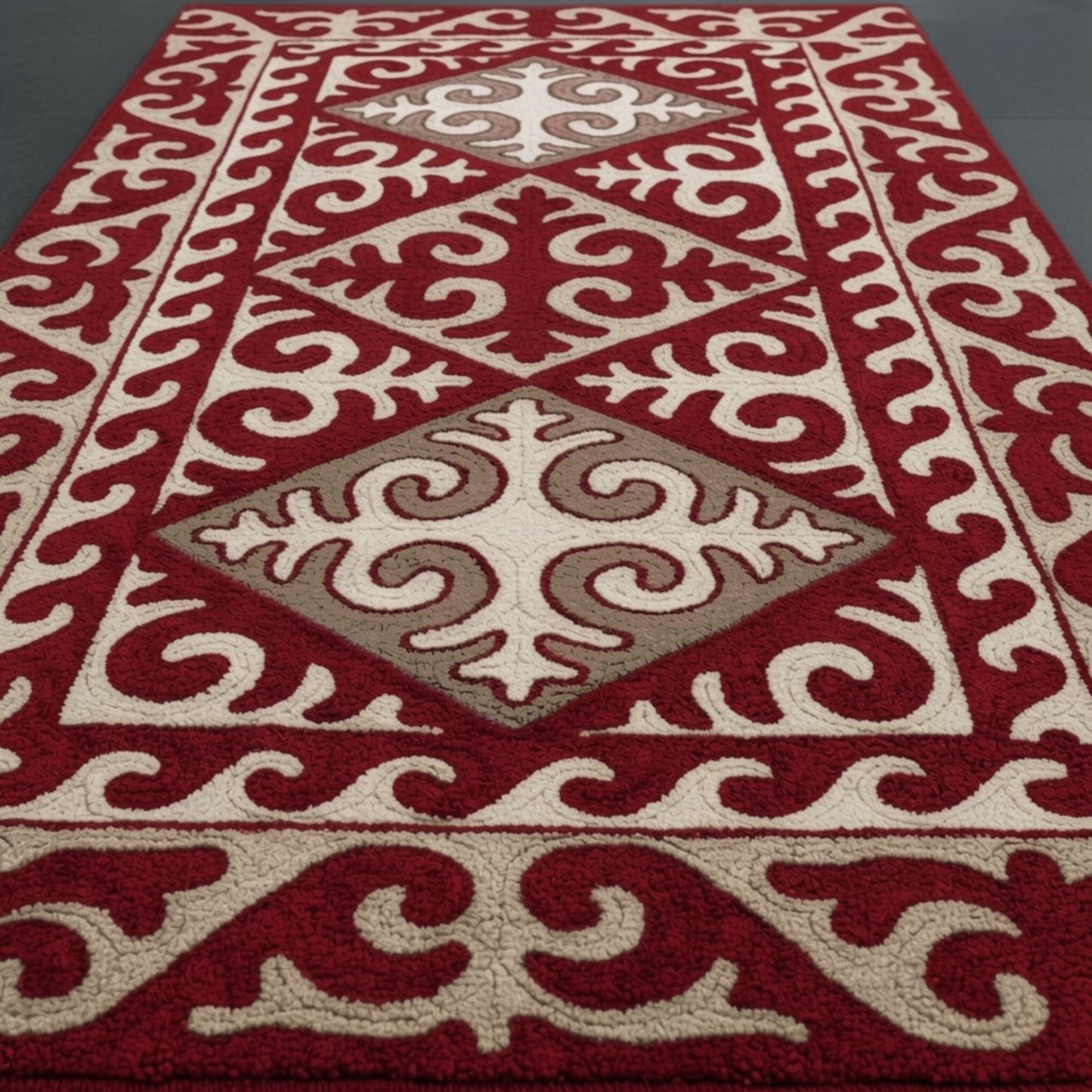 Shyrdak Hand Tufted Wool Viscose Blend Carpet - Vliving