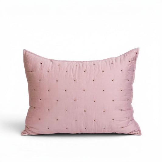 Old Rose 300TC Fine Cotton Quilted Pillow Case