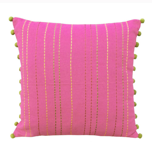 Stylized Solid - Pink rice stitch Cushion Cover