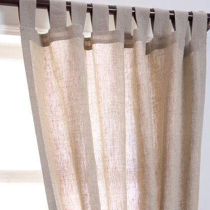 Natural colour pure LINEN curtain Panel, sizes available