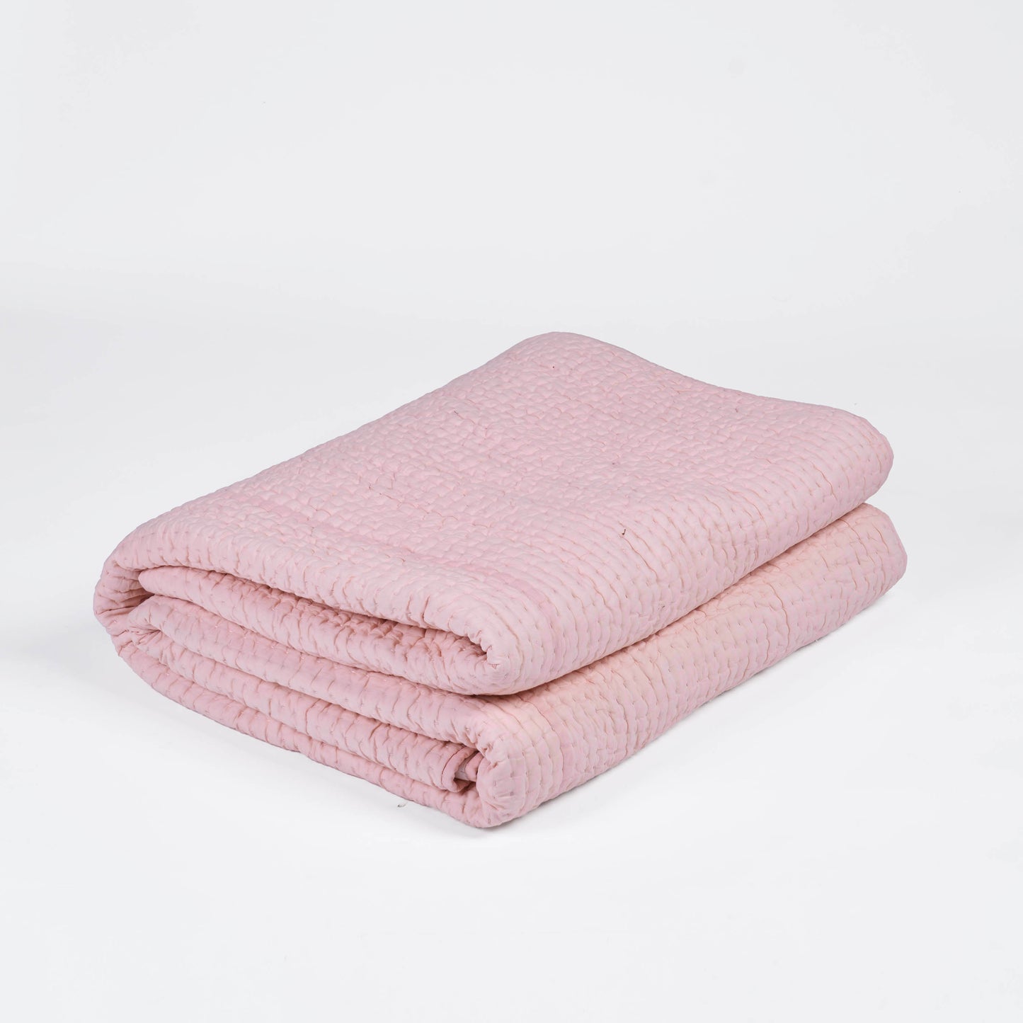 BLUSH colour handmade Kantha cotton Quilt, Sizes available