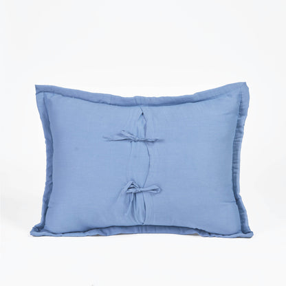 DENIM BLUE Cotton Stripe Quilted Pillow Case with flange, Sizes available