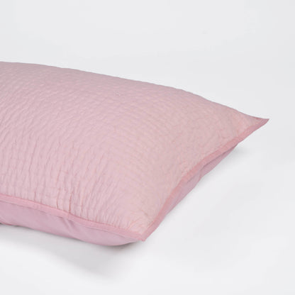 BLUSH colour handmade Kantha cotton Quilted pillow cases, Sizes available