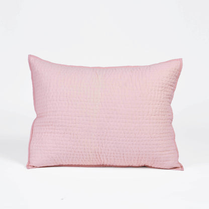 BLUSH colour handmade Kantha cotton Quilted pillow cases, Sizes available